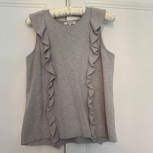 Madewell ruffled knit tank size S